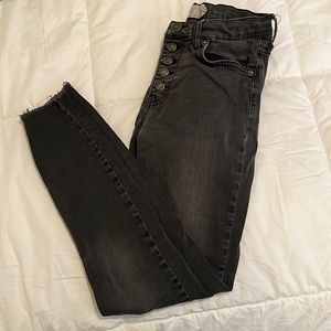 Free People High Rise Skinny black Denim Jeans